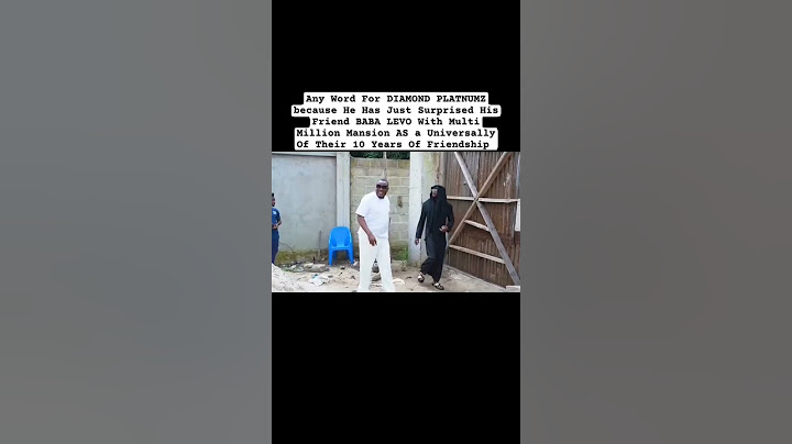Any Word For DIAMOND PLATNUMZ because He Has Just Surprised BABA LEVO With A Multi Million Mansion