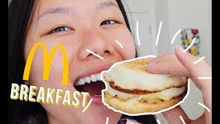 TRYING MCDONALD'S BREAKFAST | EGG WHITE DELIGHT MCMUFFIN