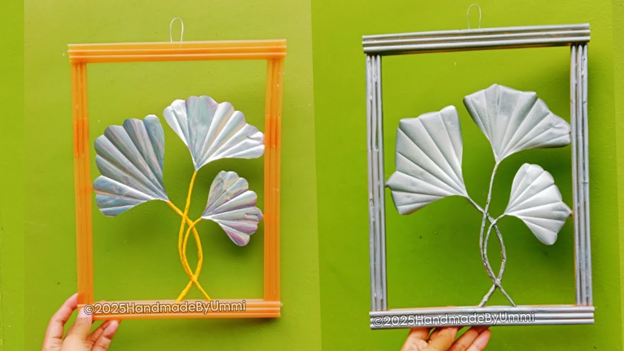 Kerajinan HIASAN DINDING DARI SEDOTAN +KEMASAN PEWANGI | Kerajinan dari Sedotan | Straw Crafts Ideas