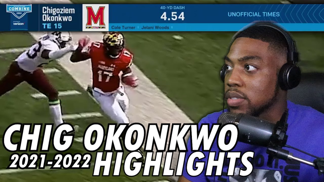 Chigoziem Okonkwo (TE | Tennessee Titans) Maryland Highlights REACTION
