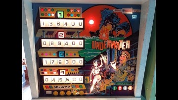Pinball UNDERWATER (1976) from Spain producer RECEL in Gameplay