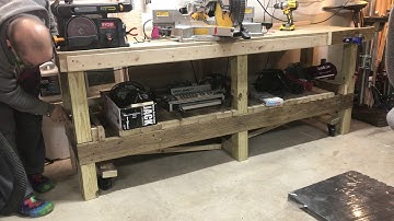 No Manual Lifting! Retractable Casters For My Heavy Workbench