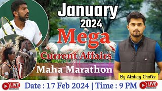 January 2024 Current Affairs Maha-Marathon By Akshay Cholke