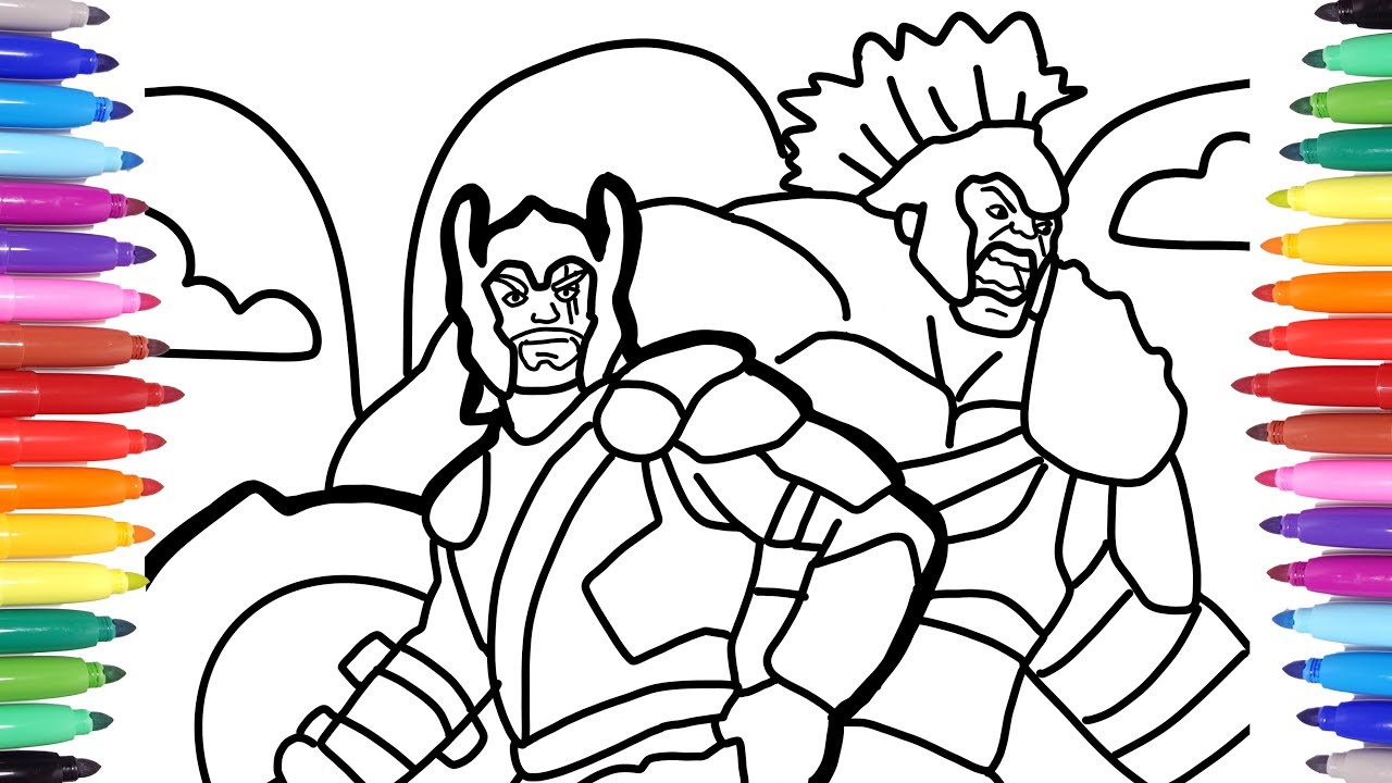 THE AVENGERS SUPERHEROES // HULK AND THOR BATTLE // HOW TO DRAW MARVEL  SUPERHEROES // COLORING VIDEO - YouTube