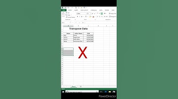 Transpose Data in Excel # Excel tricks# Shorts