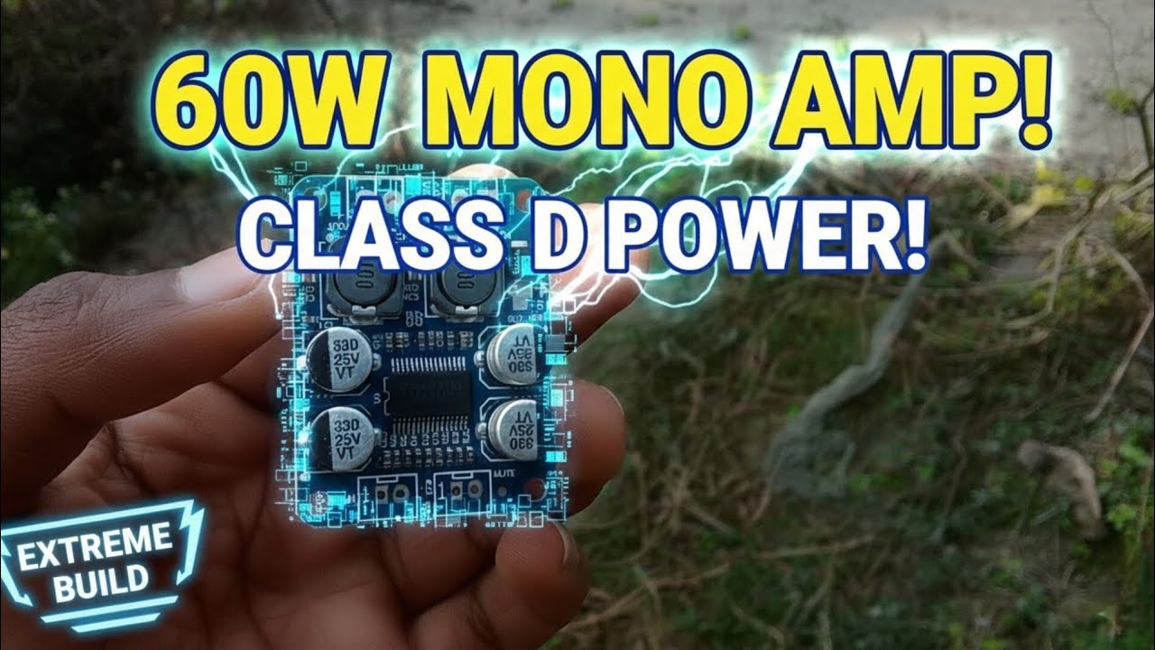 TPA 3118 Class D Powerful Amplifier bord mono 60w sounds test 