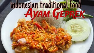 Sambal Ayam Geprek/Indonesian traditional Food