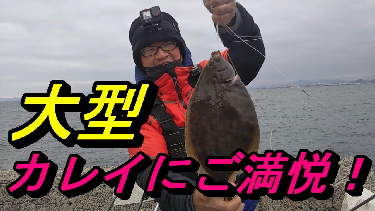 竿尻 浮かす 大型カレイ がキター！(≧▽≦) 【魚神の釣りいかれへんわ】