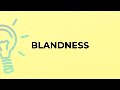 What is the meaning of the word BLANDNESS?