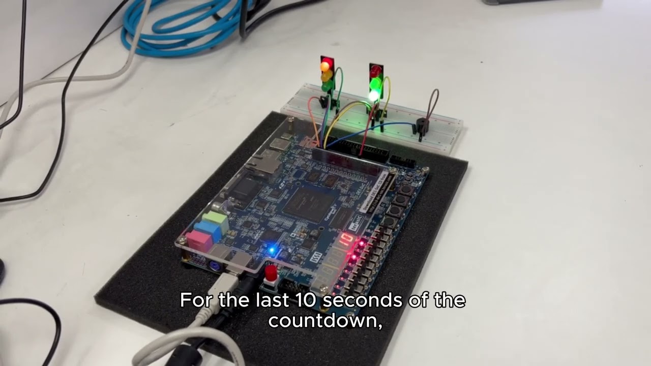 Zebra Crossing Traffic Light System using DE1-SoC