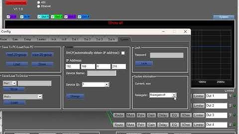 Sanway Audio noise gate setting for  DSP active module  (L-12)