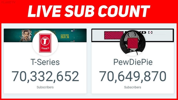 PEWDIEPIE VS T-SERIES LIVE SUB COUNT: WHO WILL PREVAIL? 