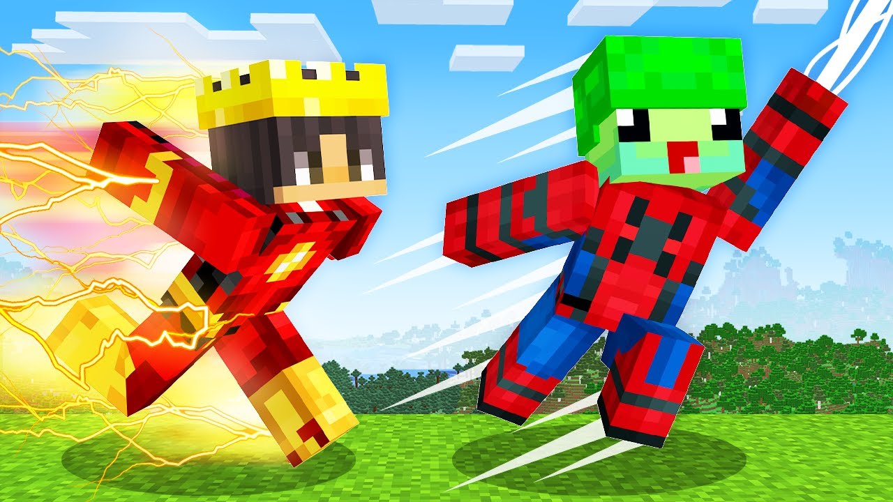 SUPERHERO Speedrunner VS Hunter in Minecraft