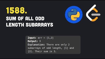 Leetcode | 1588. Sum of All Odd Length Subarrays