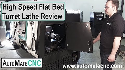 Review of High Speed Flat Bed Turret Lathe - Walk Around Look at the AutoMateCNC FTL320