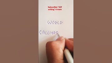 "World Calligraphy Day" with New font || #shorts