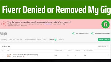 why fiverr removed your gig | why fiverr denied my gig