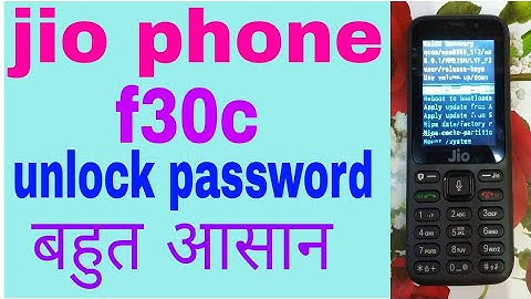 Jio lyf Phone (f30c) Hard Reset / unlock password aasan trick 2018.