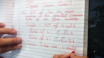 HCF Highest Common Factor