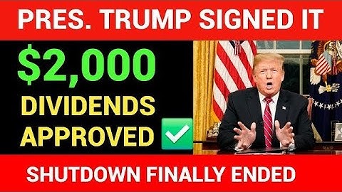 Trump’s New Signed Action Explained — Stimulus, Shutdown Update & Dividend Details