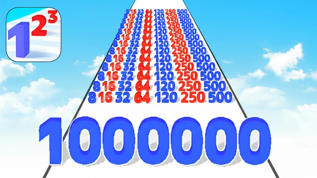 New Satisfying Mobile Game Latest Update Freeplay Number Run🔥😱 All Levels Unlocked!