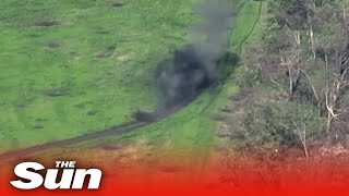 Ukrainian mortar unit destroys Russian soldiers in one shot