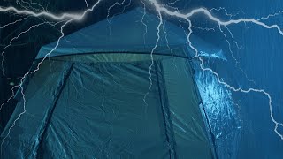 Thunderstorm &amp; Rain On Tent Sounds For Sleeping | Lightning Drops Downpour Canvas Ambience