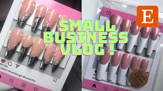 Etsy Studio Vlog selling Press on Nails 💅 💗 #etsy #pressonnailbusiness