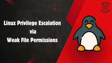 Weak File Permissions || Linux Privilege Escalation