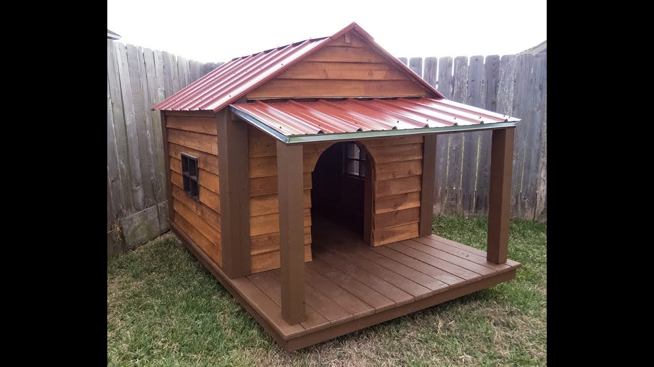 How I Built This Big Dog House. - Youtube
