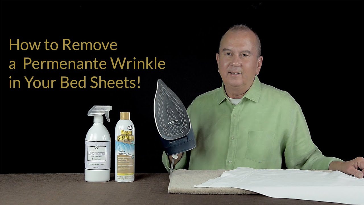 How to remove a permanent wrinkle in your bed sheets! YouTube