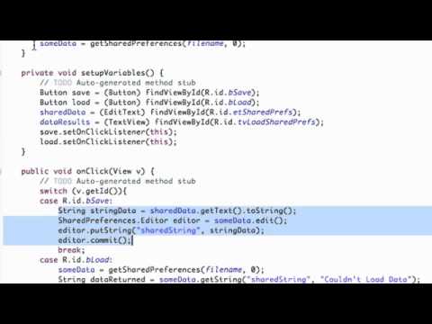 Android Application Development Tutorial - 97 - Loading SharedPreferences Data