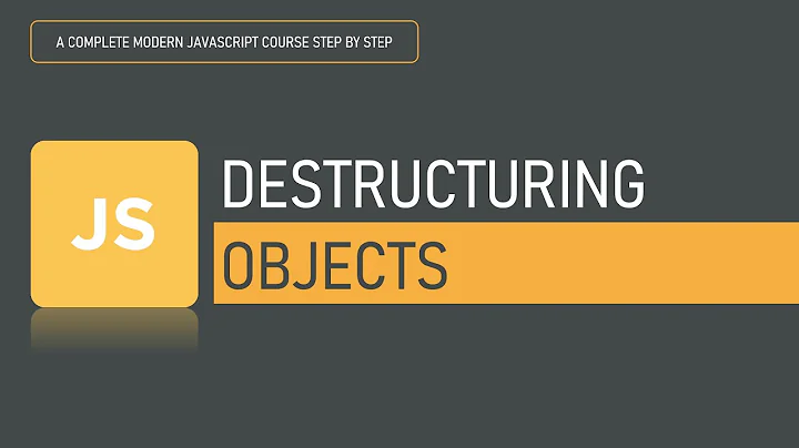 How to Destructuring an Objects in JavaScript | ES6 Operator | JavaScript