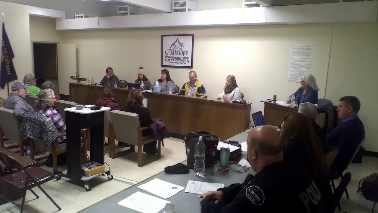 Oakridge, Oregon City Council Regular Session January 16, 2020 YouTube