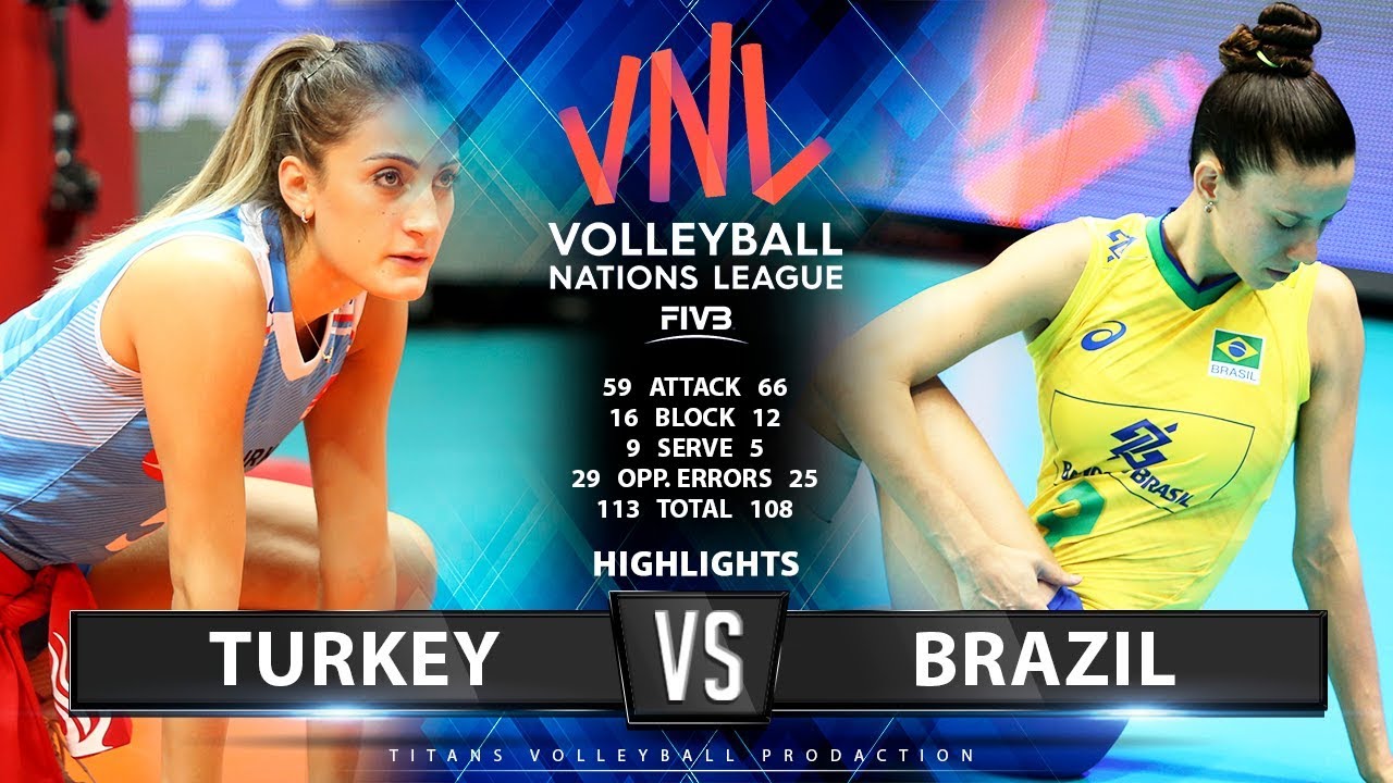 TURKEY vs BRAZIL - HIGHLIGHTS | Women's VNL 2019