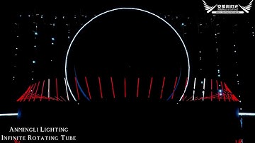 Kinetic Art Installation Flux LED Infinite Rotating Interactive Pixel Tube Bar | Anmingli Lighting