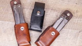 Leather Sheath Holster for Leatherman Wave Plus or Rebar Wingman Multitool