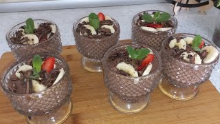 Шоколадний десерт з ряжанки