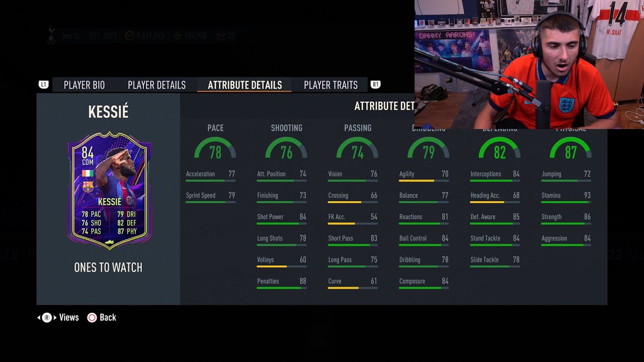 Danny Aarons reacts to 84 Kessie OTW SBC