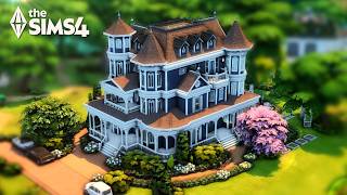 Big Blue Victorian Mansion || KIKOI SAVE FILE  || The Sims 4  Speed Build - NO CC