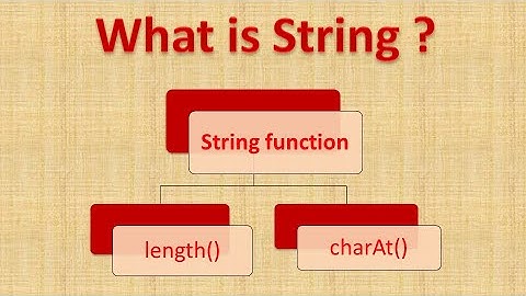 String function | What is string | length function | charAt function