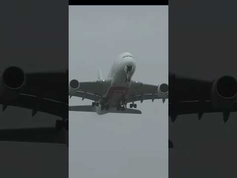 SUARA MESIN AIRBUS A380 MENGAUNG #shortvideo #pesawat