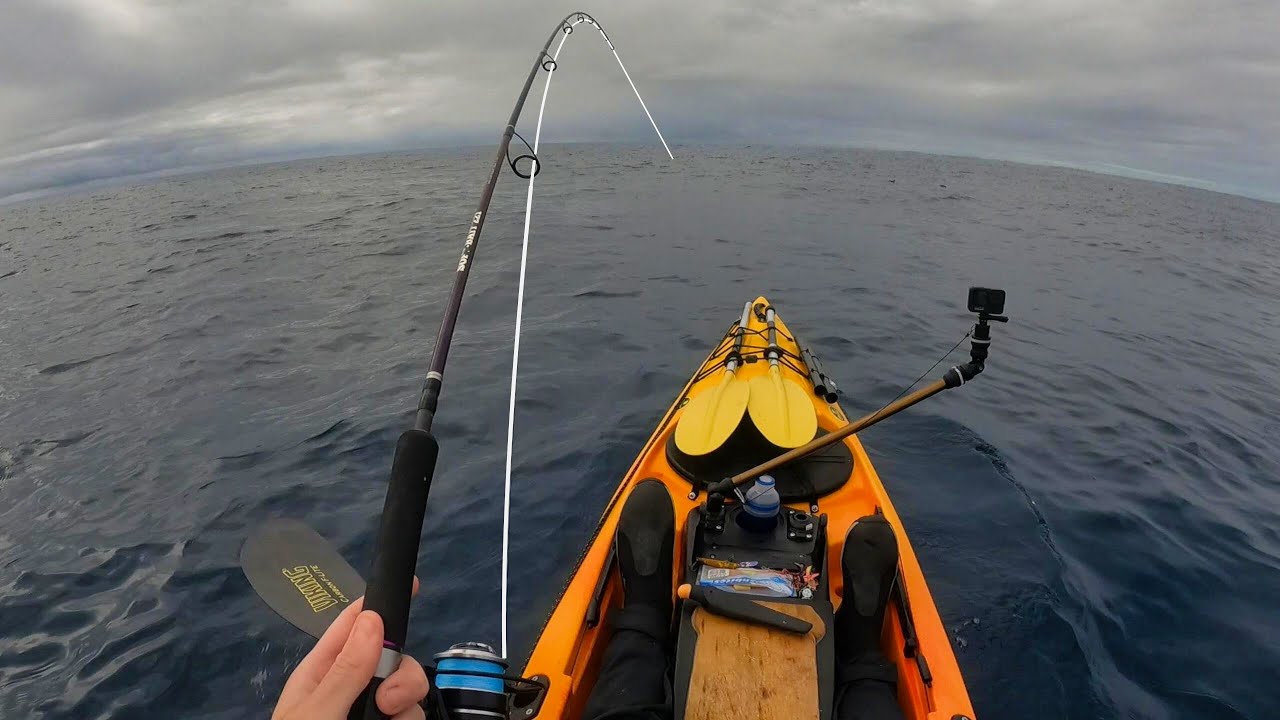 Dragged out to Sea by a Giant TUNA ! A Kayak battle for the ages