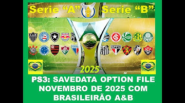 PS3: SAVEDATA DE OPTION FILE DE NOVEMBRO E DEZEMBRO 2025  PES 2018/2025 LINK NA DESCRIÇÃO DE VIDEO