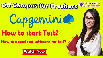 How to start Capgemini Assessment | How to download software for Capgemini online test