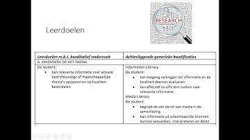 Screencast 1, introductie leerdoelen en werkwijze v2