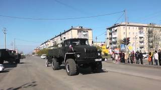 День Победы в Татарске. Парад техники военных лет