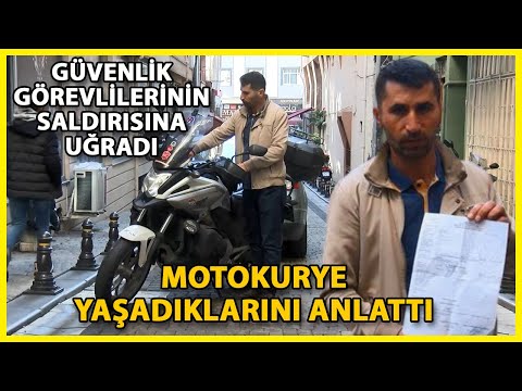 Motosikletli kuryelerin şiddet tepkisi