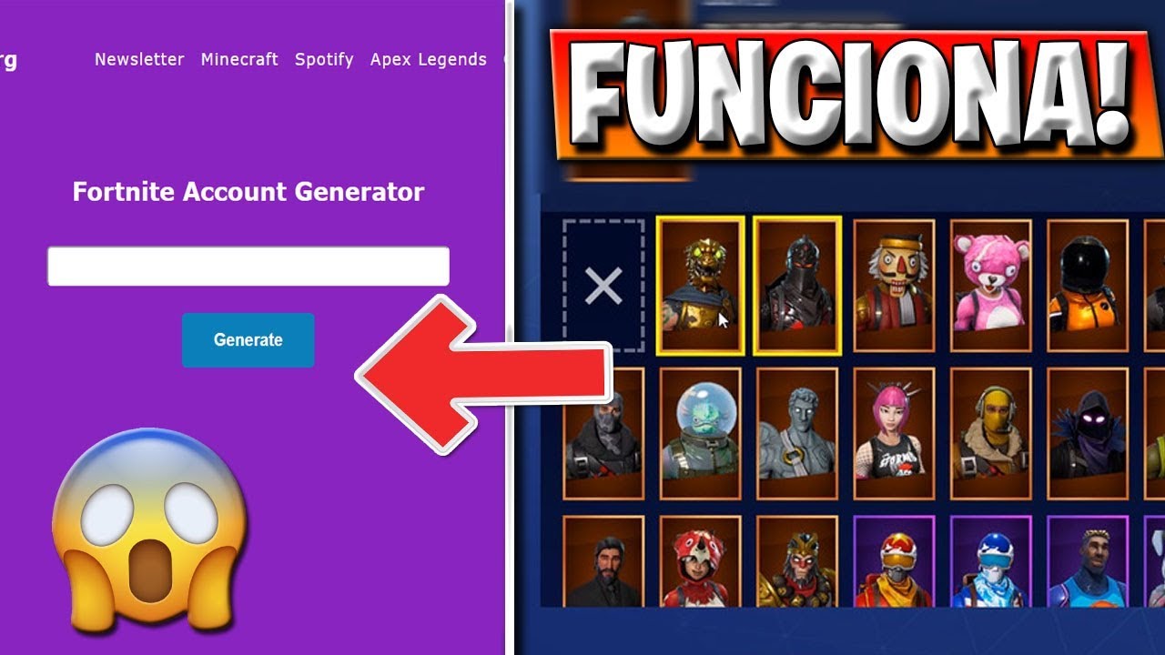 Encuentro un GENERADOR de CUENTAS de Fortnite que FUNCIONA... YouTube