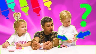 3 Marker Squishy Challenge Toys Kids Fun Game With children Video for kids